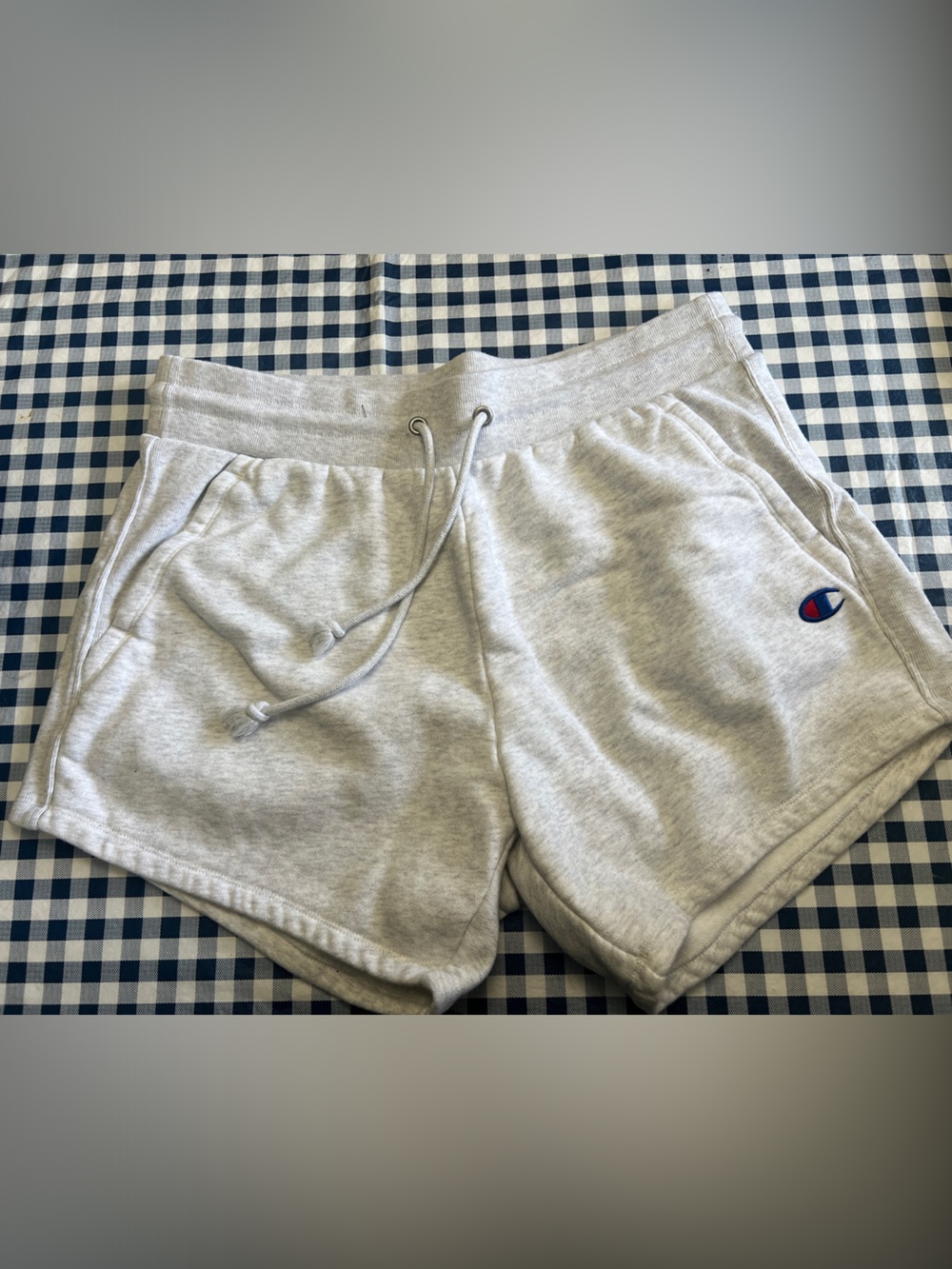 Champion Light Gray Athletic Fleece Shorts with Logo NWOT